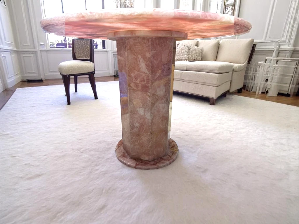 Elegance Rose Quartz Coffee & End Table  - Custom Order Now